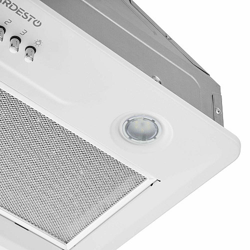 Вытяжка ARDESTO встроенная, 52см, 450м3ч, металл, 2х1Вт LED, кнопочное, белый