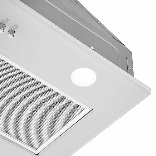 Вытяжка ARDESTO встроенная, 52см, 700м3ч, стекло, 2х1Вт LED, кнопочное, белый