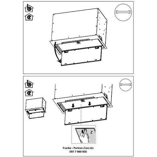 Вытяжка Franke встраиваемая 70см, 1120м.куб/час, Box Flush Evo FBFE XS A70, нерж