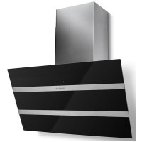 Вытяжка Faber наклонная, 80см, 1219м.куб/час, Steelmax Ev8 Led Bk A80, черный/нерж