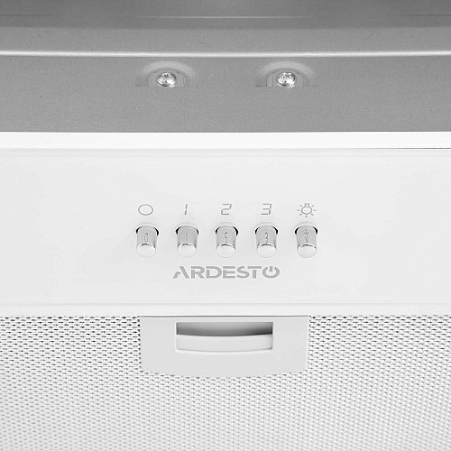 Вытяжка ARDESTO встроенная, 52см, 700м3ч, стекло, 2х1Вт LED, кнопочное, белый