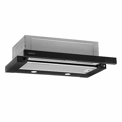 Вытяжка ARDESTO телескопическая, 60см, 450м3ч, металл, 2х1Вт LED, кнопочное, черный