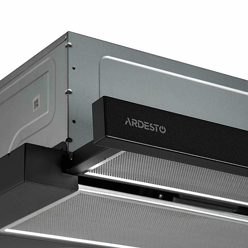 Вытяжка ARDESTO телескопическая, 60см, 450м3ч, металл, 2х1Вт LED, кнопочное, черный