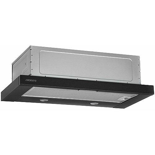 Вытяжка ARDESTO телескопическая, 60см, 450м3ч, металл, 2х1Вт LED, кнопочное, черный