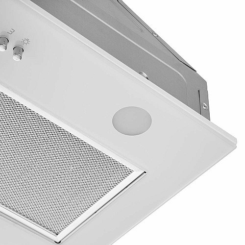 Вытяжка ARDESTO встроенная, 52см, 700м3ч, стекло, 2х1Вт LED, кнопочное, белый