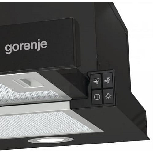 Вытяжка Gorenje телескопическая, 60см, 450м.куб/час, черный