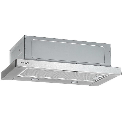 Витяжка ARDESTO телескопічна, 60см, 450м3ч, метал, 2х1Вт LED, кнопкове, нерж
