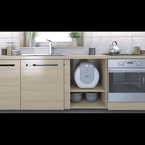 Водонагреватель электр. TESY Bilight Compact 10U GCU 1020 L52 RC, 10л, 2кВт, монтаж под мойкой, мех. управление, B, белый