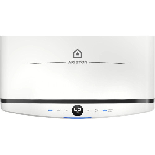 Водонагрівач електричний  Ariston VELIS PRO 100 EU плаский, слім, 100л, 2*1,5 кВт, емал. нагр. ел, ун. монтаж, ел. кер-ня, B, білий