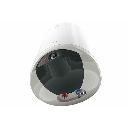 Водонагреватель электр. TESY Modeco Ceramic круглый с теплообменником GCV9SL 1004724D C21 TS2RCP, 100л, 2,4кВт, сухой тен, мех. управление, подключение с левой стороны B, белый