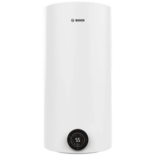Водонагрівач електр. BOSCH круглий Tronic 4000T, 100л, 2кВт, сухий тен, вертикальний монтаж, електр. кер-ння, B, білий