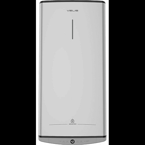 Водонагреватель электр. Ariston плоский слим VELIS TECH 100 EU, 100л, 2*1,5кВт, ун. монтаж, электр. кер-ния, B, Италия, Серый