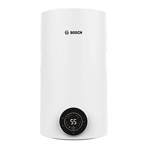 Водонагреватель электр. BOSCH круглый слим Tronic 4000T, 30л, 1,5кВт, сухой тен, вертикальный монтаж, электр. управление, A, белый