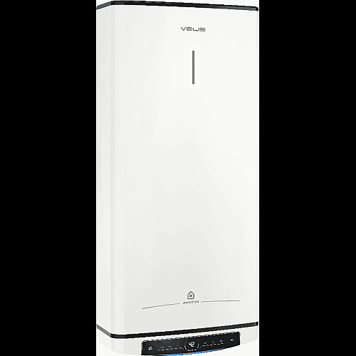 Водонагреватель электр. Ariston плоский слим VELIS PRO DRY WIFI 50 EU, 50л, 2*1,5кВт, сухой тен, ун. монтаж, электр. кер-ния, B, Италия, Белый