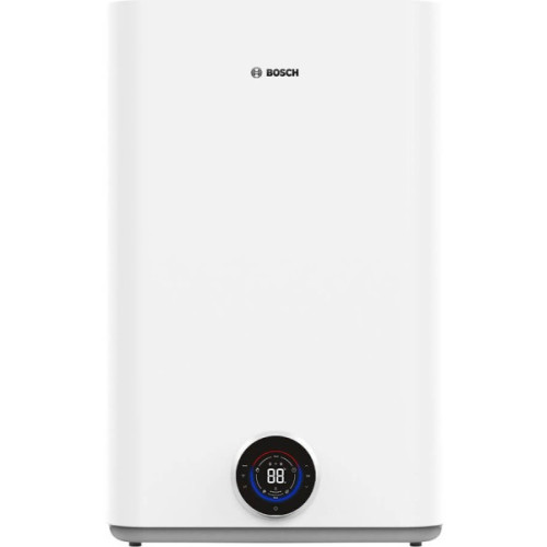 Водонагрівач електр. BOSCH плаский слім Tronic 5500iT, 100л, 1.5кВт, ун. монтаж, електр. кер-ння, Wi-Fi, B, білий