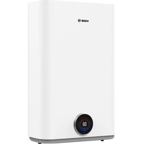 Водонагрівач електр. BOSCH плаский слім Tronic 5500iT, 100л, 1.5кВт, ун. монтаж, електр. кер-ння, Wi-Fi, B, білий