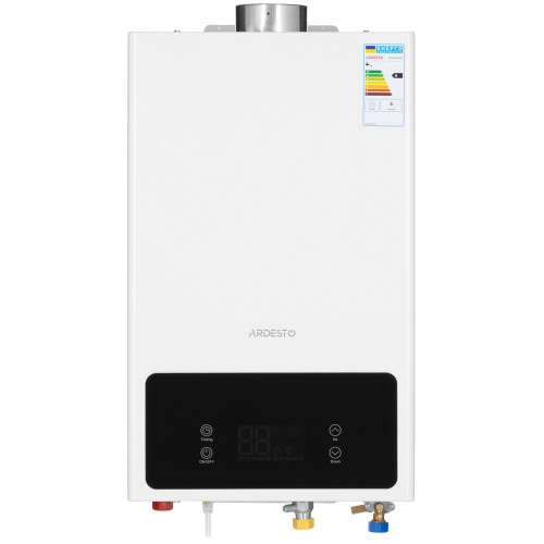 Комплект газова колонка ARDESTO HB02 10л/хв 20кВт турбована Low NOx з димоходом