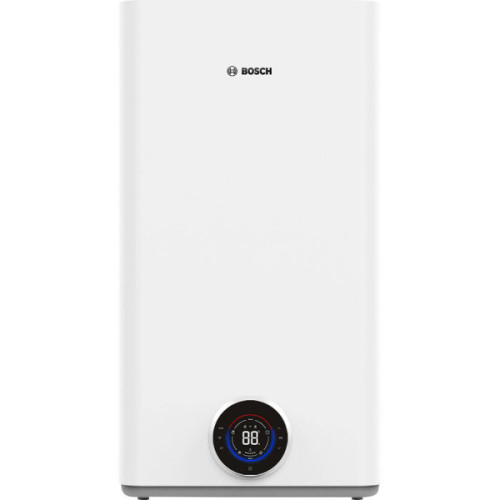 Водонагрівач електр. BOSCH плаский слім Tronic 5500iT, 50л, 1.5кВт, ун. монтаж, електр. кер-ння, Wi-Fi, B, білий