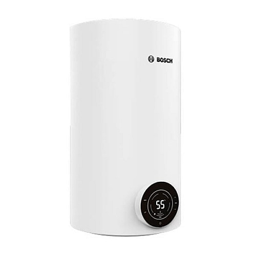 Водонагреватель электр. BOSCH круглый слим Tronic 4000T, 30л, 1,5кВт, сухой тен, вертикальный монтаж, электр. управление, A, белый