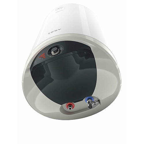 Водонагреватель электр. TESY Modeco Ceramic S круглый с теплообменником GCV6S 804724D C21 TS2RCP, 80л, 2,4кВт, сухой тен, мех. управление, B, белый