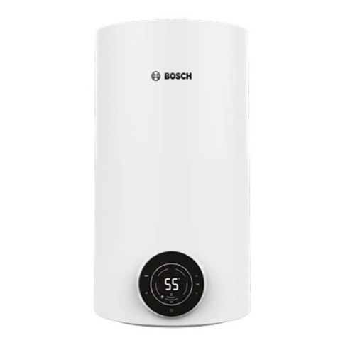 Водонагрівач електр. BOSCH круглий Tronic 4000T, 50л, 1,5кВт, сухий тен, вертикальний монтаж, електр. кер-ння, B, білий