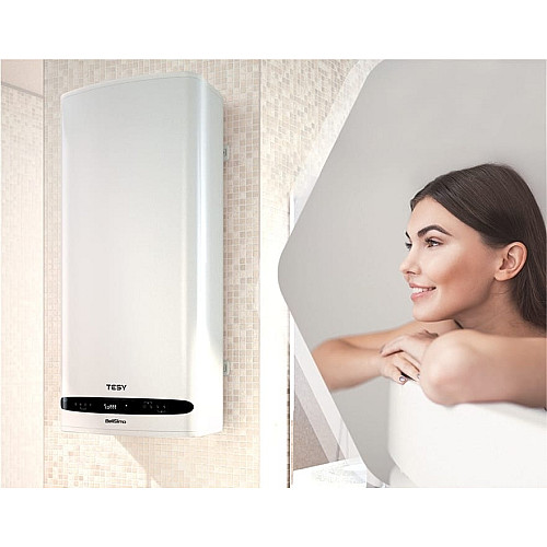 Водонагреватель электр. TESY Bellislimo Cloud плоский GCR 1002722 E31 ECW Wi-Fi, 100л, 2,2кВт, ун. монтаж, электр. управление, B, белый