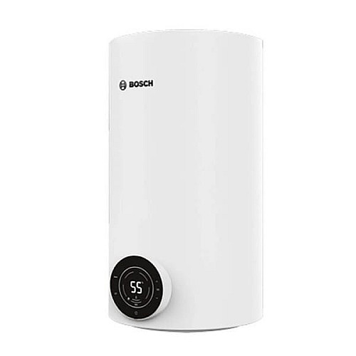 Водонагреватель электр. BOSCH круглый слим Tronic 4000T, 30л, 1,5кВт, сухой тен, вертикальный монтаж, электр. управление, A, белый
