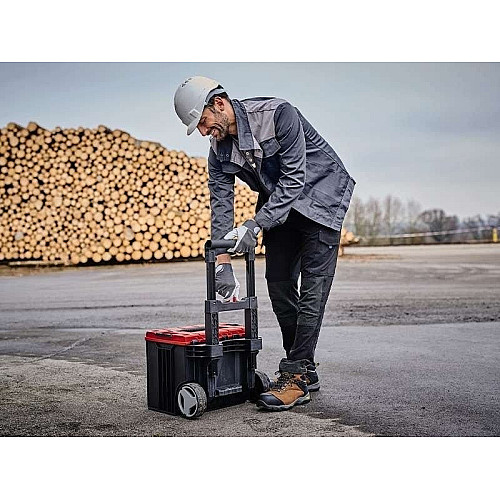 Ящик модульный для инструмента Einhell E-Case L, на колесиках, телескопическая рукоятка, 40.6х44.4х35.5см, пластик