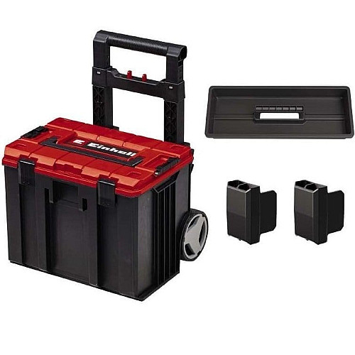 Ящик модульный для инструмента Einhell E-Case L, на колесиках, телескопическая рукоятка, 40.6х44.4х35.5см, пластик