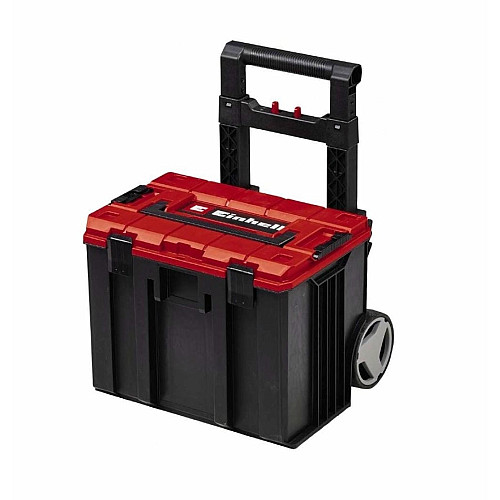 Ящик модульный для инструмента Einhell E-Case L, на колесиках, телескопическая рукоятка, 40.6х44.4х35.5см, пластик