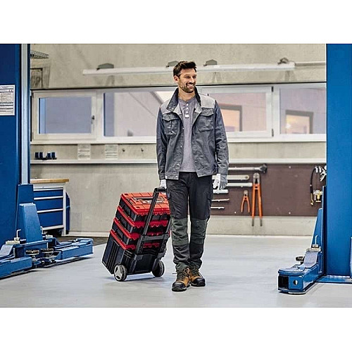 Ящик модульный для инструмента Einhell E-Case L, на колесиках, телескопическая рукоятка, 40.6х44.4х35.5см, пластик