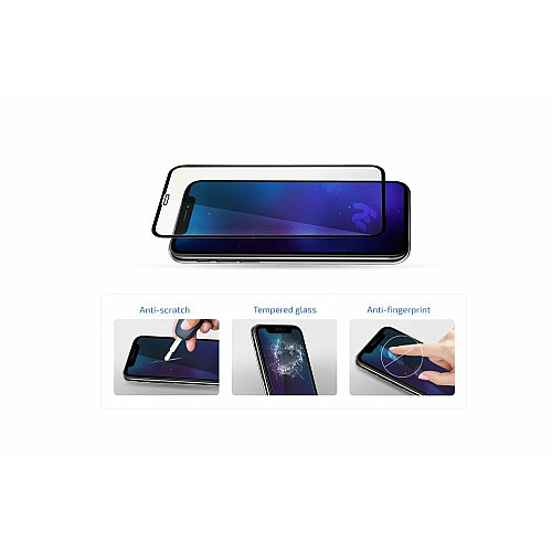 Защитное стекло 2E для iPhone 16(6.1), 2.5D FCFG, (1 Pack), черная рамка
