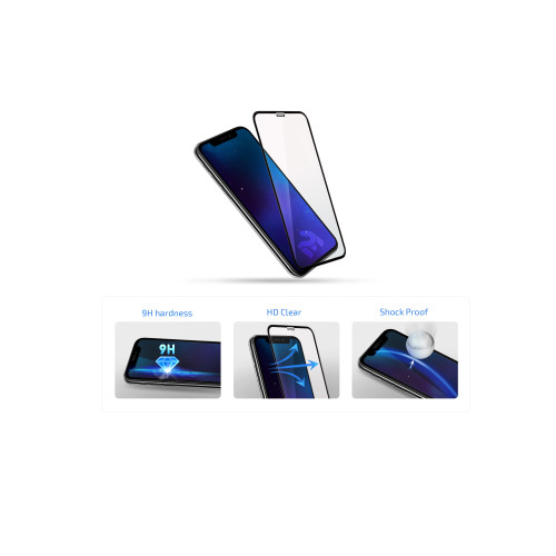 Захисне скло 2E для iPhone 17(6.3), 2.5D FCFG, (1 Pack), чорна рамка