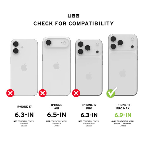 Захисне скло UAG для iPhone 17 Pro Max, Clear