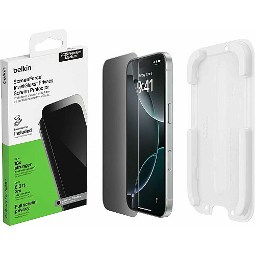 Захисне скло Belkin для iPhone 17 Pro, Privacy TemperedGlass (1 Pack)
