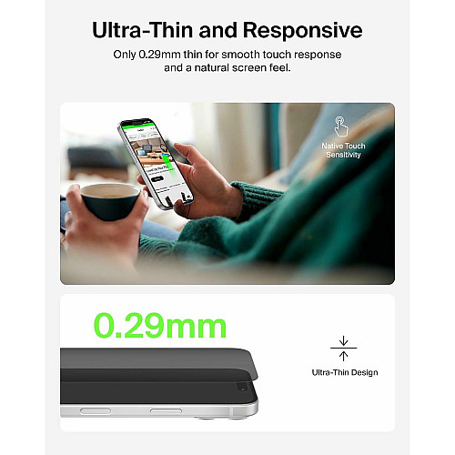 Захисне скло Belkin для iPhone 17 Pro, Privacy TemperedGlass (1 Pack)