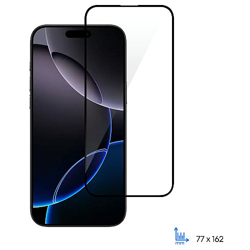 Захисне скло 2E для Apple iPhone 16 Pro Max(6.9), 2.5D FCFG, (1 Pack), чорна рамка