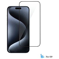 Захисне скло 2E для iPhone 15 Pro Max, 2.5D FCFG, (1 Pack), чорна рамка