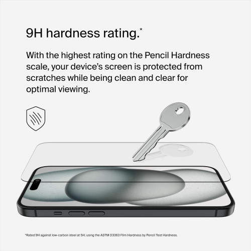 Захисне скло Belkin для iPhone 16 Plus/15 Plus/14 Pro Max TemperedGlass (1 Pack)