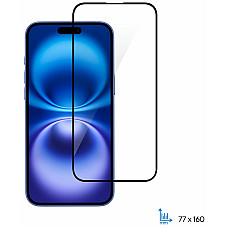 Захисне скло 2E для Apple iPhone 16 Plus(6.7), 2.5D FCFG, (1 Pack), чорна рамка