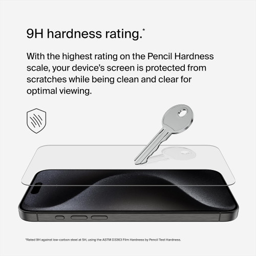 Захисне скло Belkin для iPhone 15 Pro Max TemperedGlass AM (1 Pack)