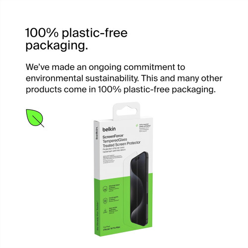 Захисне скло Belkin для iPhone 15 Pro Max TemperedGlass AM (1 Pack)