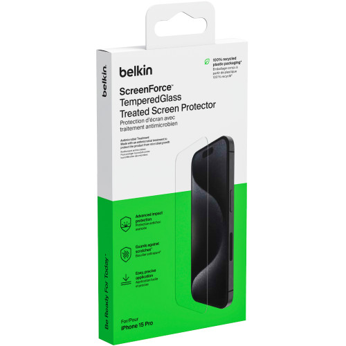 Захисне скло Belkin для iPhone 15 Pro TemperedGlass AM (1 Pack)