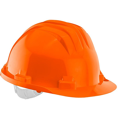 Каска защитная Neo Tools, пластик полипропилен HDPE, пряжка для регулировки, оранжевый.