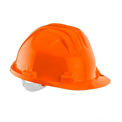 Каска защитная Neo Tools, пластик полипропилен HDPE, пряжка для регулировки, оранжевый.
