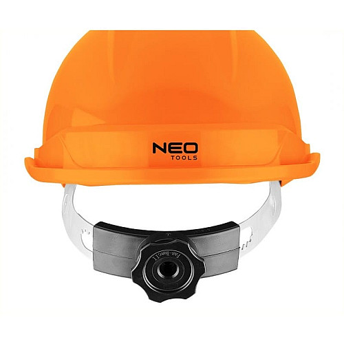 Каска защитная Neo Tools, пластик ABS, пряжка для регулировки, оранжевый.