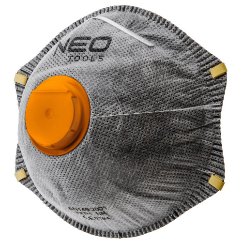 Маска Neo Tools з активованим вугіллям FFP2, з клапаном, 3шт