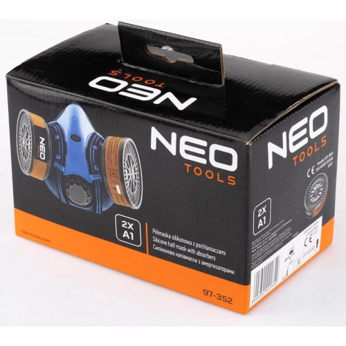 Маска захисна Neo Tools, силіконова, 2 поглинача A1 R