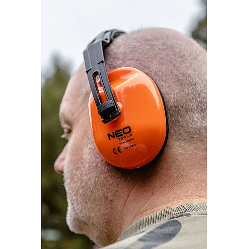 Наушники защитные Neo Tools, SNR 25дБ, категория III, 0.18кг, оранжевый