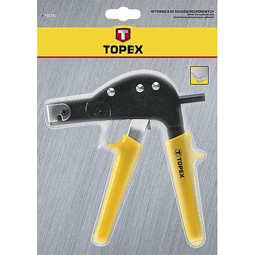 Заклепочник TOPEX, для дюбелів 3-6мм для гіпсокартону
